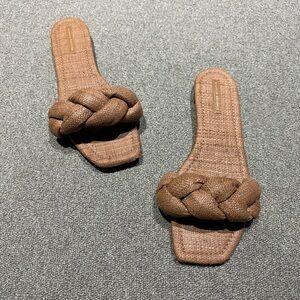 Loeffler Randall Joanna Braided Band Flat Sandal Sz 11